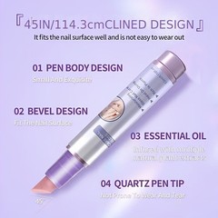 2 Pack Nail Cuticle Oil Pen Quartz Tip Moisturizing Nail Care Treatment Tool