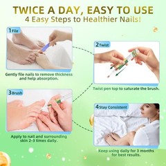 Toenail Fungus Treatment Pen Extra Strength – 0.17 Fl Oz (Pack of 6), White
