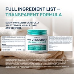 Urea Cream 40 Percent for Feet Maximum Strength 4.3 Fl Oz (Pack of 1), White