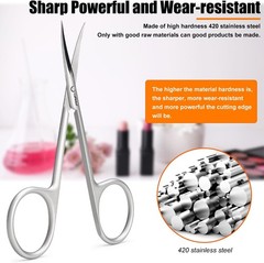 Cuticle Scissors, UPGRADED Fine Tip, for Mani and Pedi,