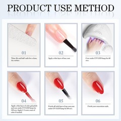 Double Rhythm 2 Pcs 15ML No Wipe Gel Top Coat and Clear Base