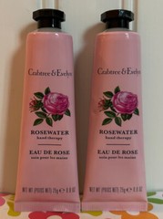 LOT OF 2 CRABTREE & EVELYN – ROSEWATER – HAND THERAPY CREAM 25g/0.9 OZ EACH