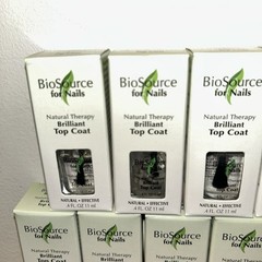 12x BioSource for Nails Natural Therapy Brilliant Top Coat 0.4 fl oz BULK LOT