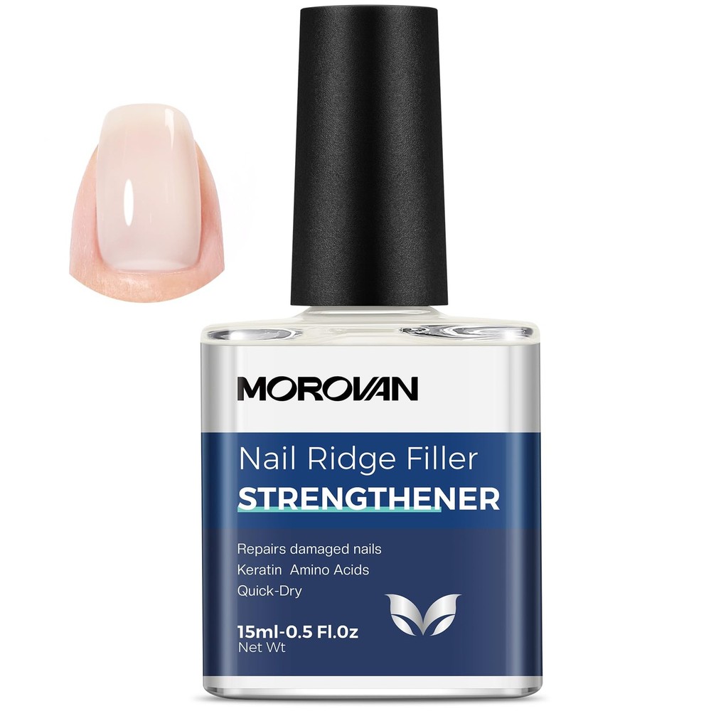 Morovan Nail Strengthener and Growth: 0.5 Fl Oz (Pack of 1), A1-milky white
