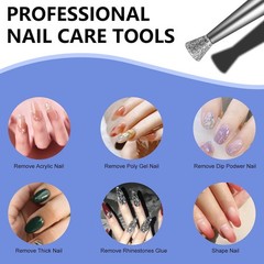 2Pcs Nail Drill Bits Diamond Carbide Conical Micro Cuticle Removal