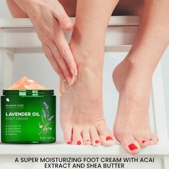 Majestic Pure Lavender Oil Foot Cream, Warming 8 Fl Oz (Pack of 1), pink