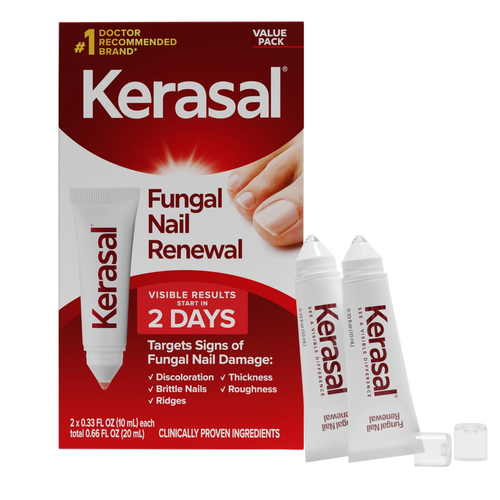 Kerasal Nail Renewal, Restorative Repair 0.33 Fl Oz (Pack of 2), Clear
