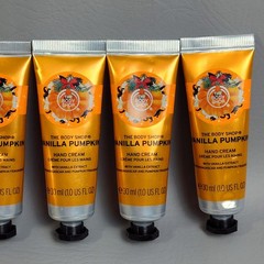 THE BODY SHOP Vanilla Pumpkin Purse Size Hand Cream 1oz 30ml Lot Of 6 NEW