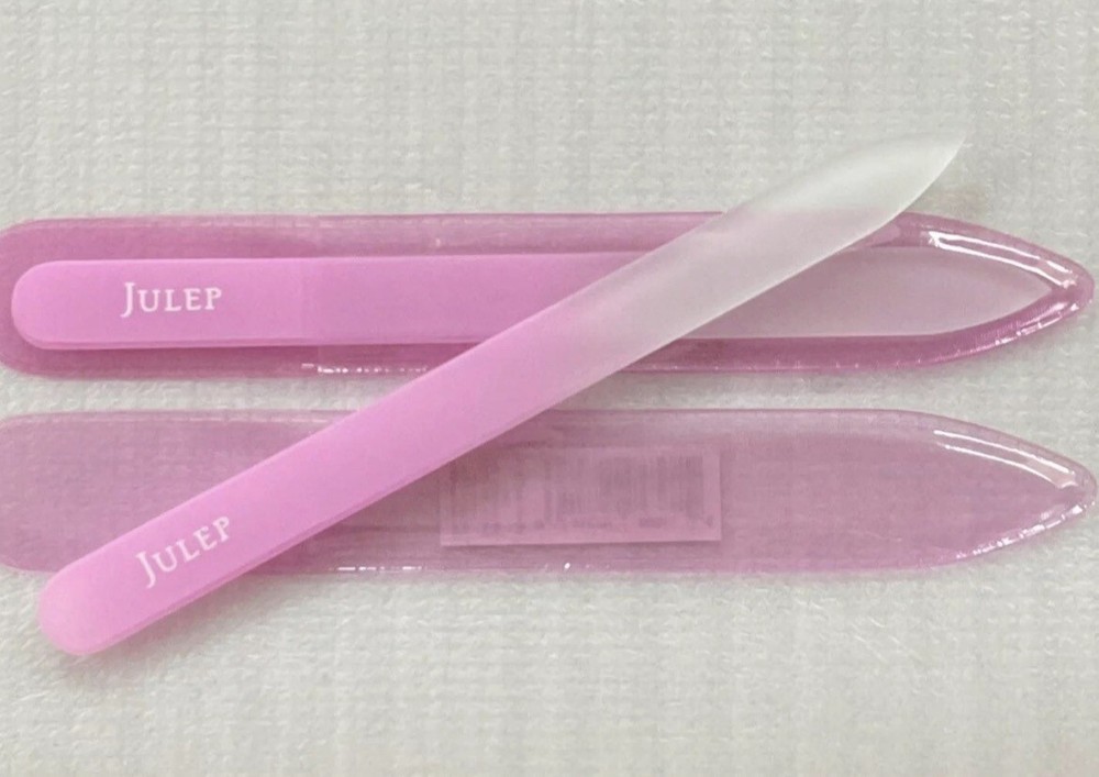 JULEP Professional Glass Crystal Fine Grit Nail File in Sleeve (2 Pack)