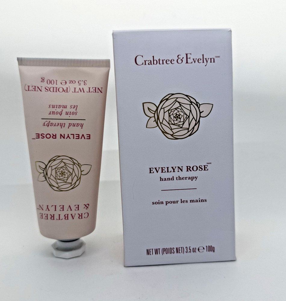 Crabtree & Evelyn Evelyn Rose Hand Therapy 3.5oz 100g Sealed NEW W/Shea Butter