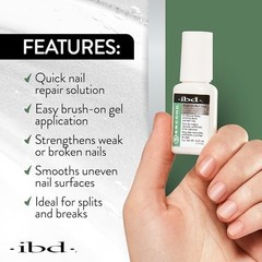IBD 5 Second Brush On Nail Glue Gel Resin – 0.20 Fl Oz (Pack of 3),