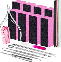 FANDEI Nail Care Kit, Nail Buffers and Files, Nail Cuticle Tools Kit,
