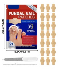 Fungal Nail Patches Ingrown Toe Nail Remover 21 Pcs Overnight Nail Repair