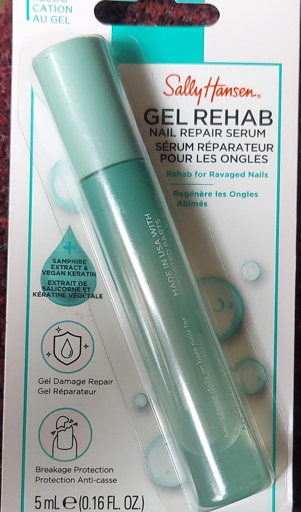 Sally Hansen Gel Rehab Nail Repair Serum, Samphire Extract & Vegan Keratin 5mL