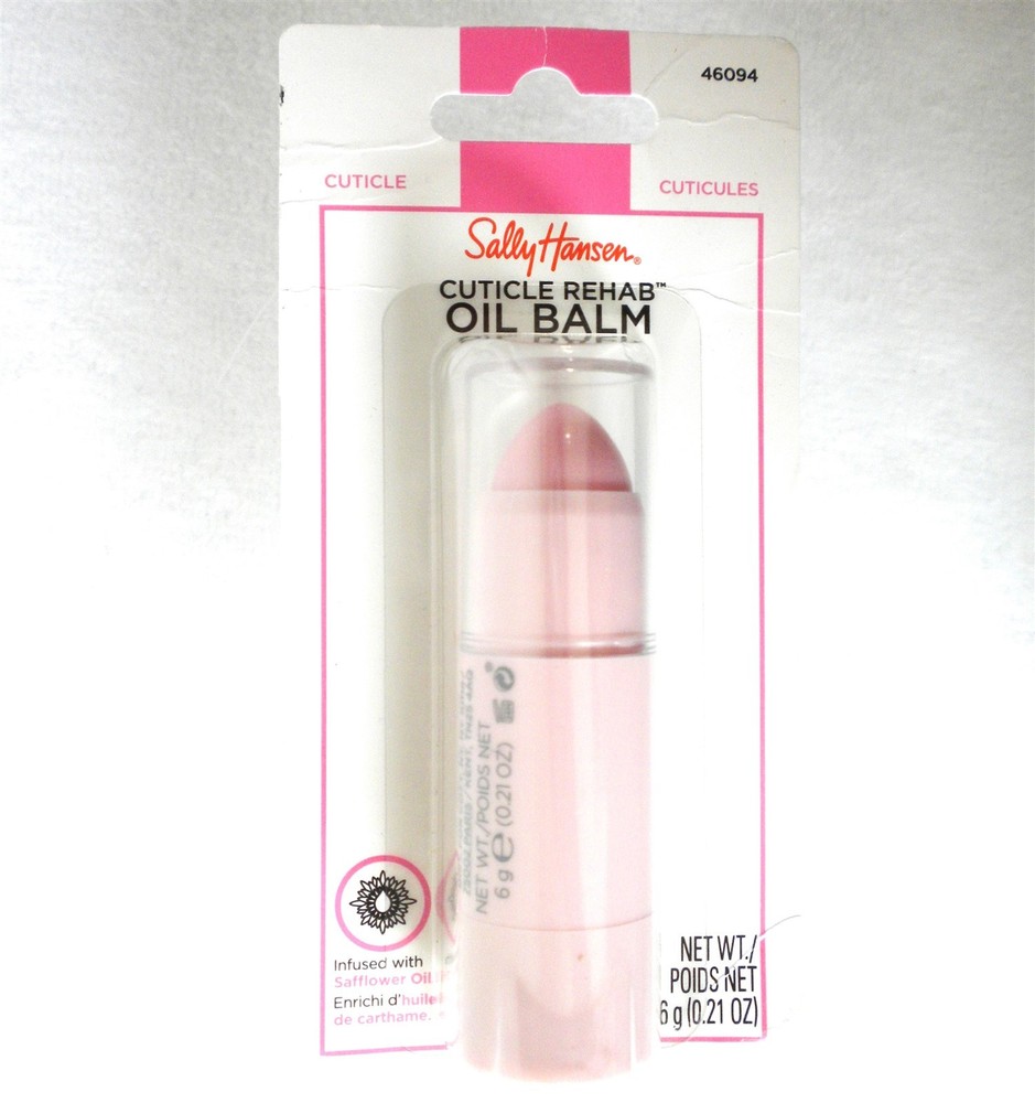 SALLY HANSEN NAIL CUTICLE REHAB SAFFLOWER OIL BALM .21 OZ – NEW SEALED PACKAGE !