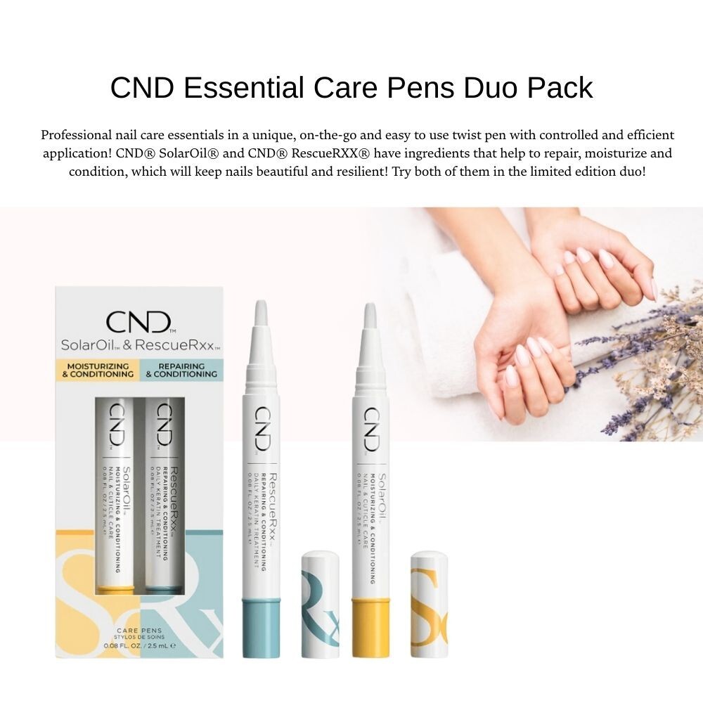 CND Essentials Care Pens Duo Pack Cuticle Oil & RescueRXx Pen Set Nail Treatment