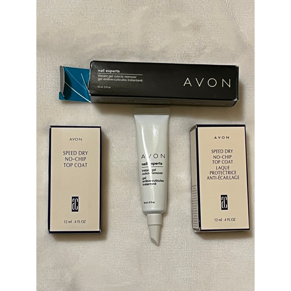 LOT Avon Speed Dry No Chip Top Coat & Instant Gel Cuticle Remover