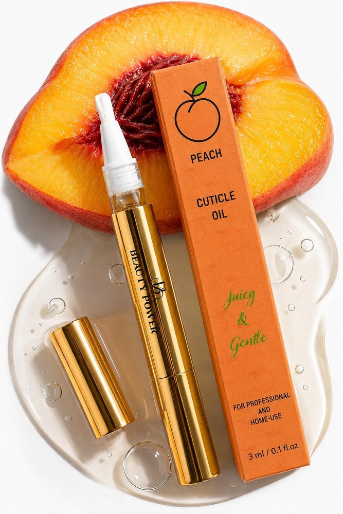 Beauty Power Nail Oil Cuticle Pen – Peach – 0.1 Fl Oz (Pack of 1),