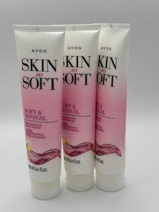 Avon Skin So Soft Soft & Sensual Replenishing Hand Cream Lot 3Pcs