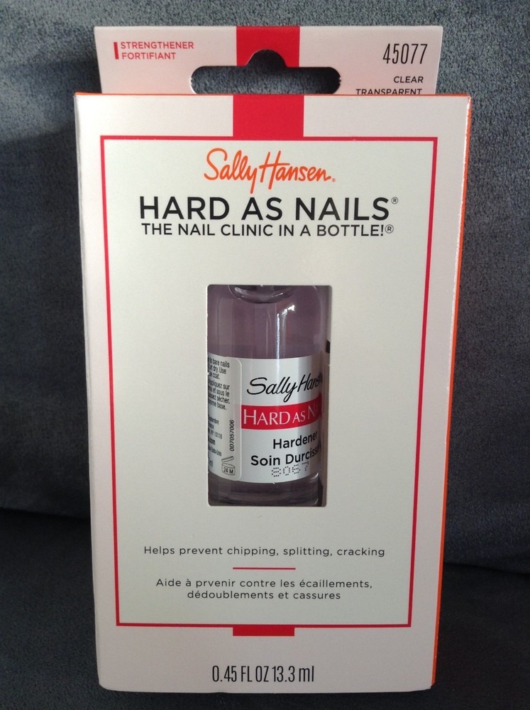 SALLY HANSEN #45077 HARD AS NAILS CLEAR STRENGTHENER 0.45 FL OZ BOTTLE – NEW
