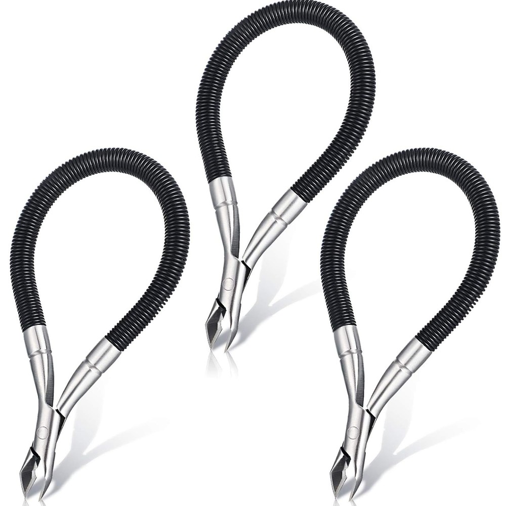 3 Pieces Spring Cuticle Trimmer, Spiral Shear Dead Skin Remover Nipper Easy…