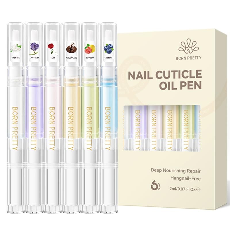 Born Pretty 6Pcs Nail 0.07 Fl Oz (Pack of 6), Cuticle Oil Pen