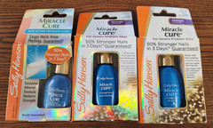 3PCS NIB SALLY HANSEN MIRACLE CURE #3031 STRENGTH CLEAR .45 oz EA**READ DESCRP**
