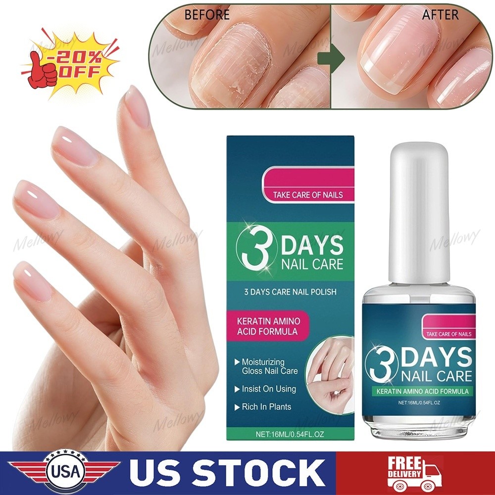 16ML 3 Days Nail Care – Keratin Amino Acid Formula Superior Nail Nourish HOT USA