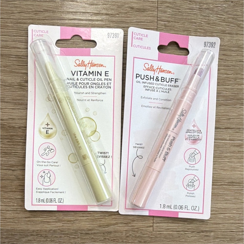 Sally Hansen Vitamin E Cuticle Oil Pen & Oil Infused Cuticle Eraser 0.06 oz