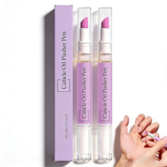 2-In-1 Ceramic Cuticle Oil Pusher Pen, for Dry & Damaged Nails, Hangnails | Gent