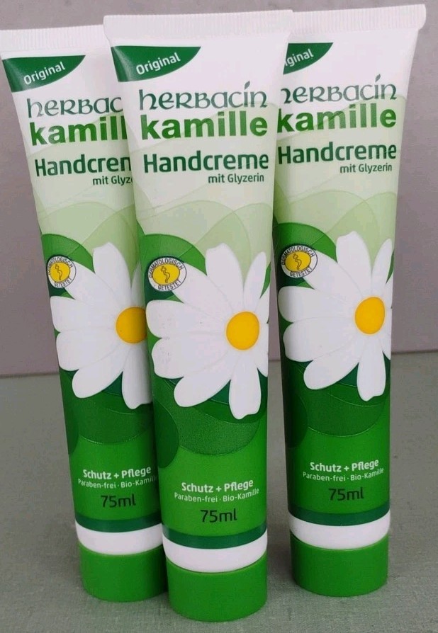 Herbacin Kamille Hand Cream 3-Pack 75ml 2.5oz Exp 12/2026
