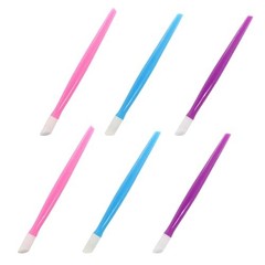 6pcs Professional Nail Cuticle Pusher Set – Hard Rubber Tipped Tools