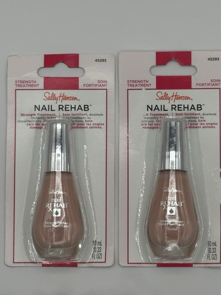 2 Sally Hansen Nail Gel Rehab 0.33 FL OZ Each Strength Treatment