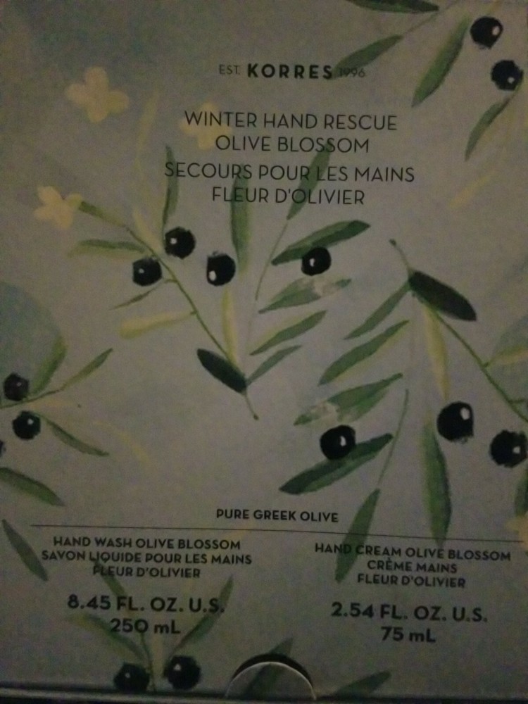 Korres Pure Greek Olive Blossom Hand Cream 2.54 oz & Hand Wash 8.45 New Sealed