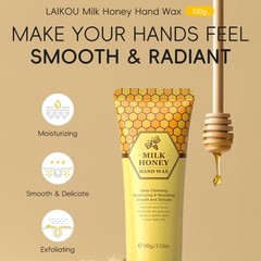 100g Milk Honey Hand Wax Gentle Exfoliating Peel-Off Hand Wax Deep Nourishment