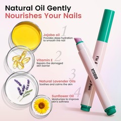Ceramic Cuticle Oil Pusher Pen -3 in 1 Remover for Green 1PCS