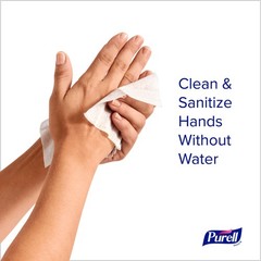 PURELL Cottony Soft Hand Sanitizing Wipes Clean 24 Count (Pack of 4), Clear