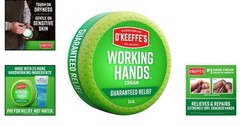 O’Keeffe’s Working Hands Hand Cream 3.4 oz for Dry, Cracked Skin, Adult