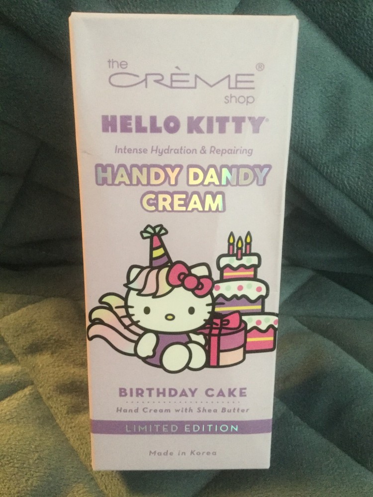 THE CREME SHOP HELLO KITTY HANDY DANDY BIRTHDAY CAKE LIMITED EDITION HAND CREAM