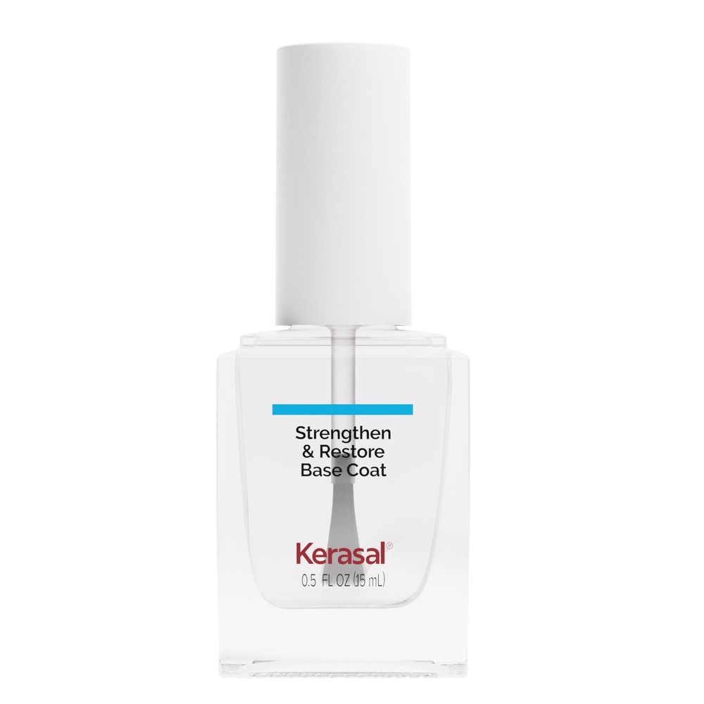 Kerasal Nail Strengthen & Restore Base Coat with 0.5 Fl Oz (Pack of 1), Clear