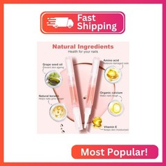 Meschett 3PCS Nail Cuticle Oil Pens with Nail File, Natural Cuticle Oil for Nail