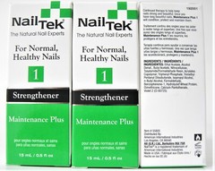 (3) Nail Tek Strengthener 1 Maintenance Plus For Normal Healthy Nails 0.5 oz