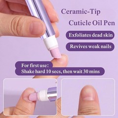 1-3X Nail Care Fingernail Strengthener Chip-resistant Cuticle Remover Pen