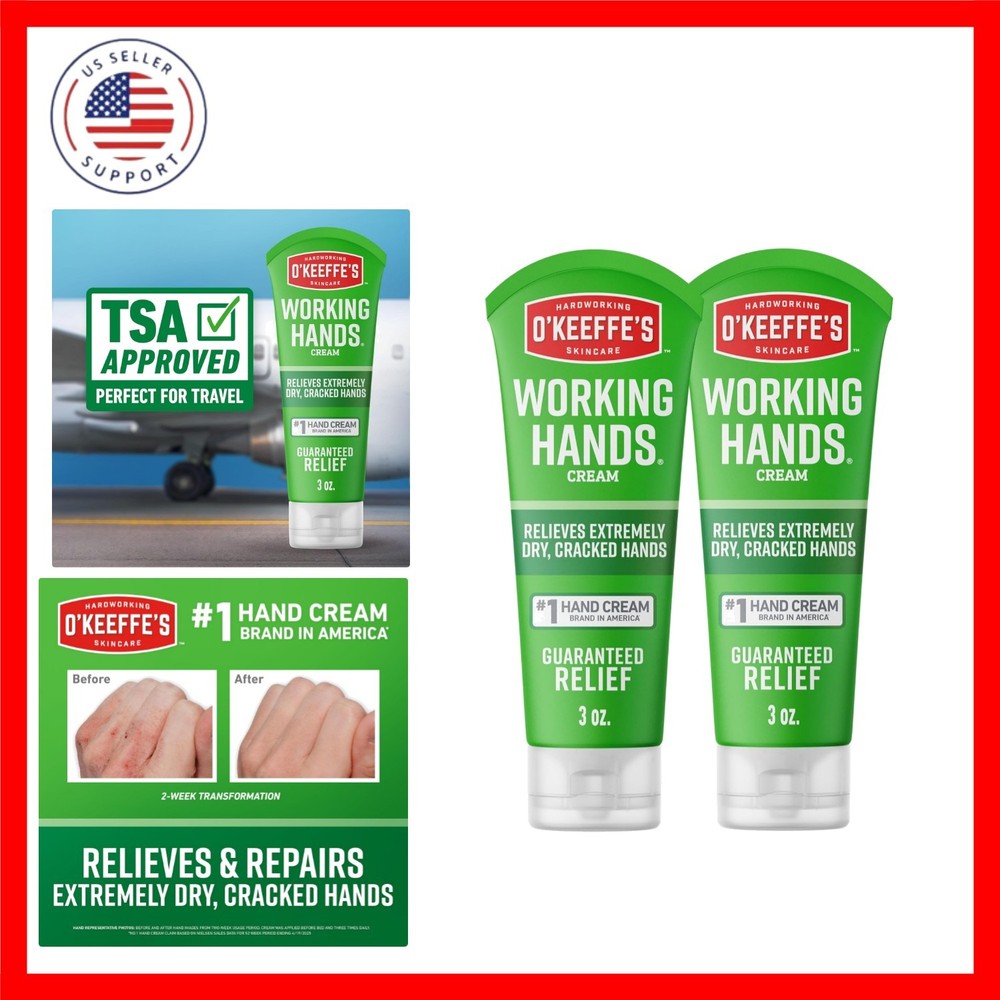 O’Keeffe’s Working Hands Hand Cream Pack — Ultimate Dryness Repair & Moisturi…