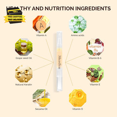 6Pcs Cuticle Oil Pen Set,Nail Moisturizing Cuticle Oil Enriched with Vitamin E,S