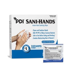 Sani-Hands Hand Sanitizer Wipes 100 Packets Per Box 100 Count (Pack of 1)