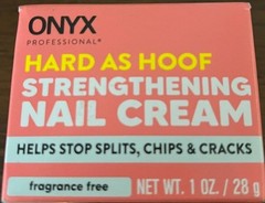 Onyx Professional Hard As Hoof Strengthening Nail Cream Fragrance Free 1 oz 28g
