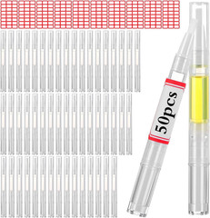 50 Pack 3Ml Transparent Twist Pen Empty Cuticle Nail Oil Pens with Brush Tip