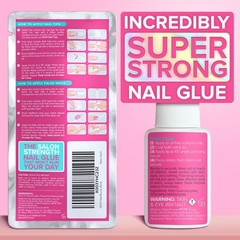 Super Strong Nail Glue for Press On Nails, 0.27 Fl Oz (Pack of 1), Clear