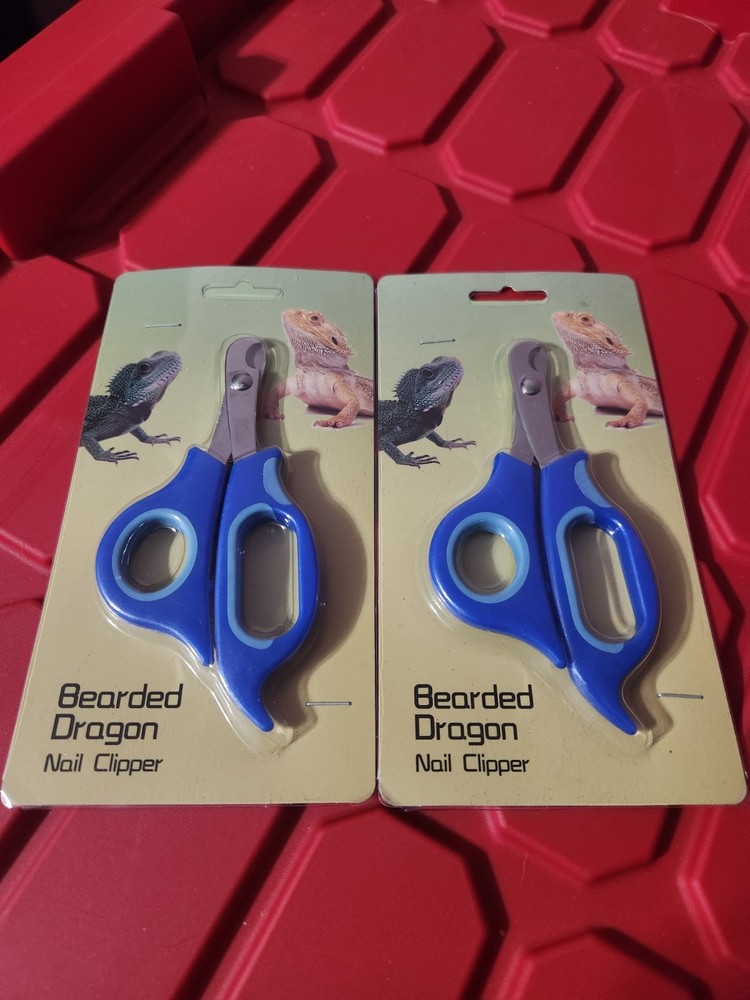2 Pack Bearded Dragon Nail Clippers Reptile Claw Trimmers Pet Grooming Scissors